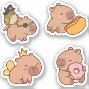 Niedliches Capybara Sticker Pack - Adorable and Fu