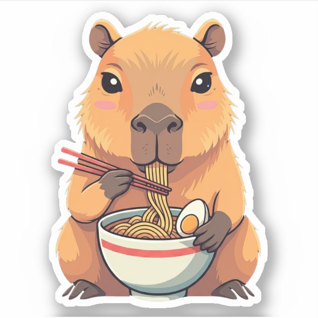 Niedliches Capybara Vinyl Stickers Aufkleber (Vorderseite)