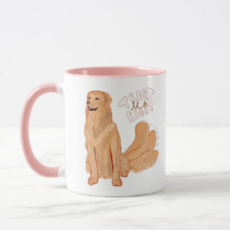 Niedliches Cartoon Dog Zitat Tasse