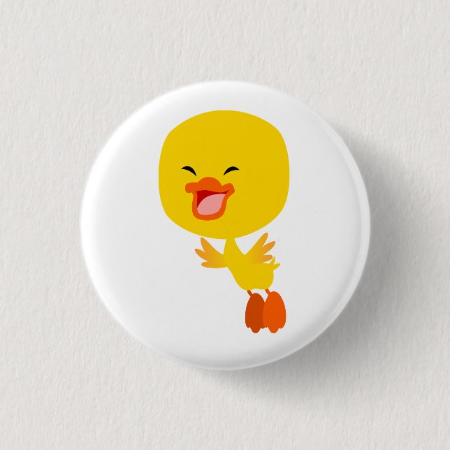 Niedliches Cartoon-Duckling-Button-Abzeichen Button (Vorderseite)