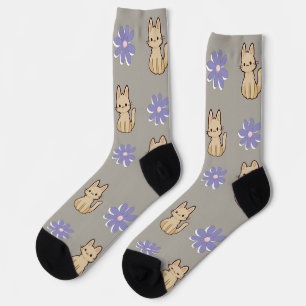 Niedliches Cartoon für Katzenliebhaber Socken