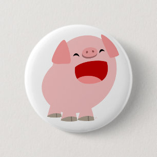 Niedliches Cartoon-Gesang-Schwein-Knopf-Abzeichen Button