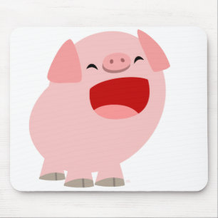 Niedliches Cartoon-Gesang-Schwein Mousepad