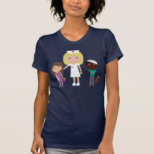 Niedliches Cartoon-Krankenschwester-u. T-Shirt