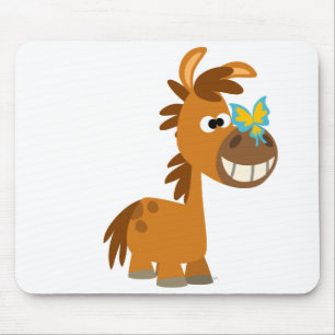 Niedliches Cartoon-Schmetterlings-Pony Mousepad