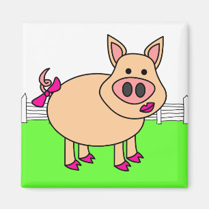 Niedliches Cartoon-Schwein Magnet