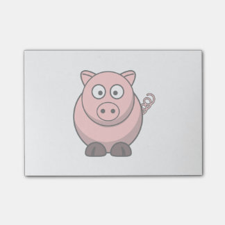 Niedliches Cartoon-Schwein Post-it Klebezettel