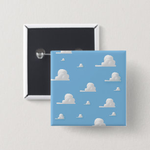Niedliches Cartoon-Wolkenmuster Button