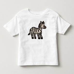 Niedliches Cartoonzebra-Kleinkind-Shirt Kleinkind T-shirt