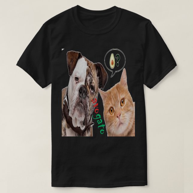 Niedliches Cat and dog avogato Classic TShirt (Design vorne)