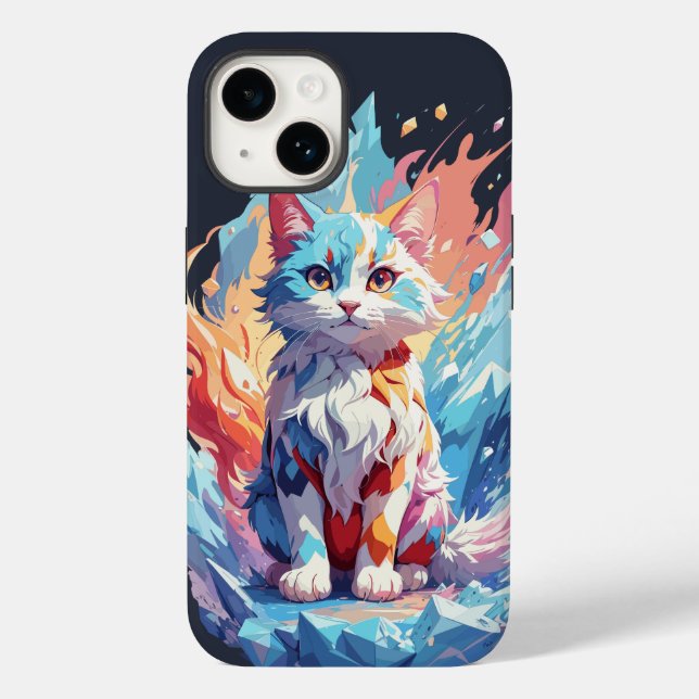 Niedliches Cat-Design Case-Mate iPhone Hülle (Rückseite)