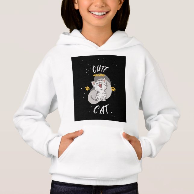 Niedliches CAT-Design Hoodie (Vorderseite)