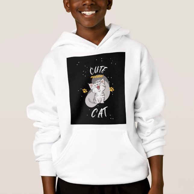 Niedliches CAT-Design Hoodie (Vorderseite)