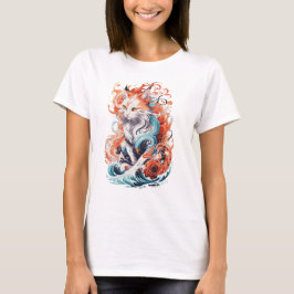 Niedliches Cat-Design im neo-traditionellen Stil T-Shirt