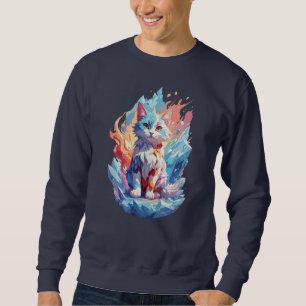 Niedliches Cat-Design Sweatshirt