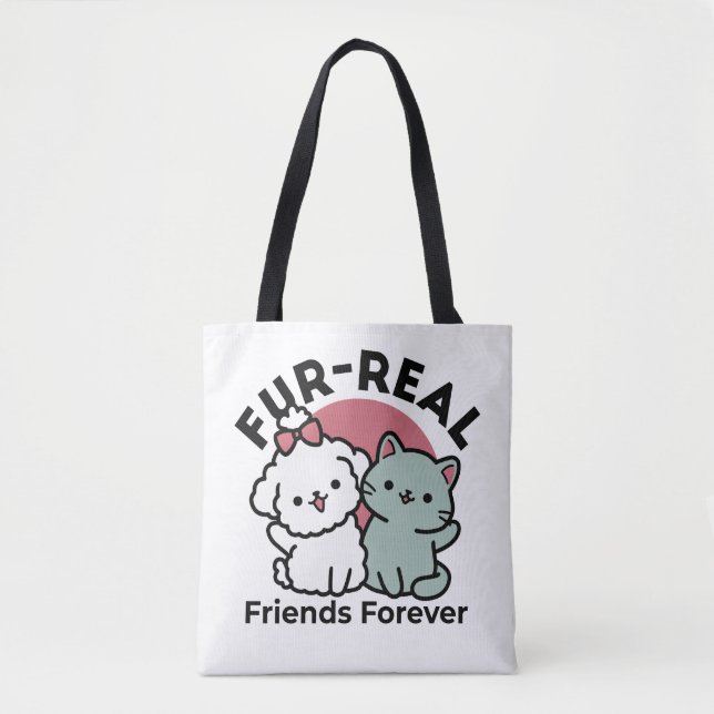 Niedliches Cat & Dog "Fur-Real Friends Forever"-De (Vorderseite)