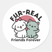Niedliches Cat & Dog "Fur-Real Friends Forever"-De