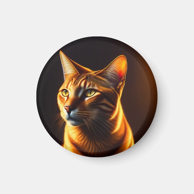 Niedliches Cat Face Portrait Painting-Geschenk Magnet (Vorne)