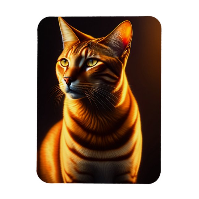 Niedliches Cat Face Portrait Painting-Geschenk Magnet (Vertikal)