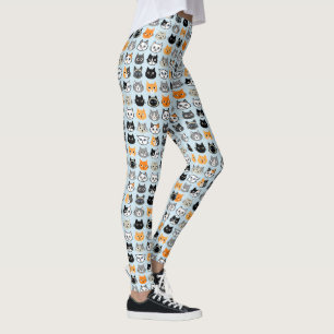 Niedliches Cat Faces Muster Coole Cat Lover-Legg Leggings