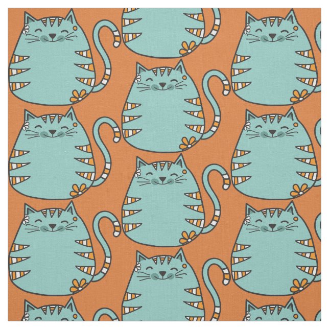 Niedliches Cat-Farbstoff Stoff (Muster)