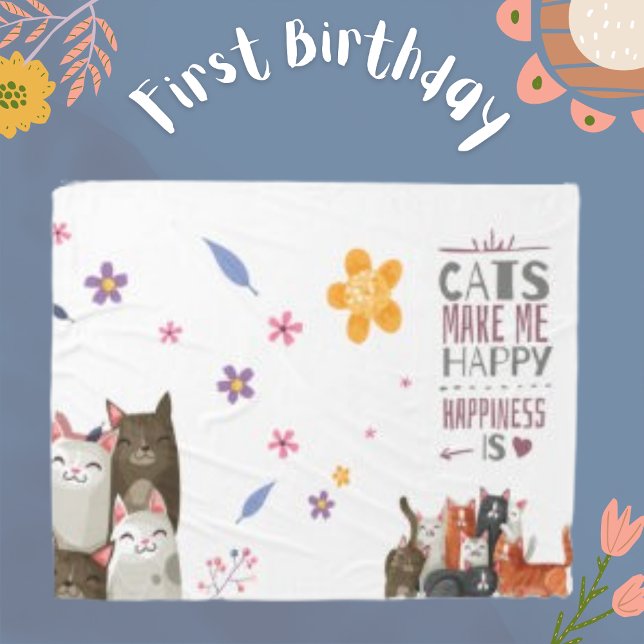 Niedliches Cat Feline Animal Zitat von modernen Sk Fleecedecke (Von Creator hochgeladen)