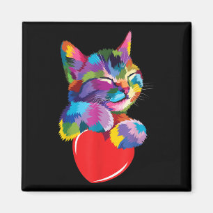 Niedliches Cat Geschenk für Kitten Liebhaber Farbe Magnet