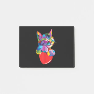 Niedliches Cat Geschenk für Kitten Liebhaber Farbe Post-it Klebezettel
