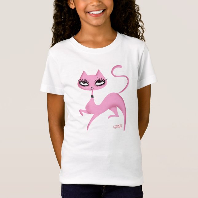Niedliches Cat Girls-T-Shirt von Fluff T-Shirt (Vorderseite)