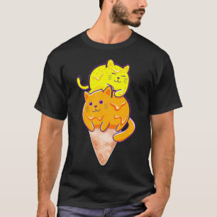 Niedliches Cat Ice Creme Kitty Cat Dessert Lover f T-Shirt