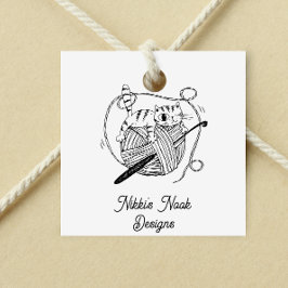 Niedliches Cat-Logo für Crochet Crafter Gummistempel