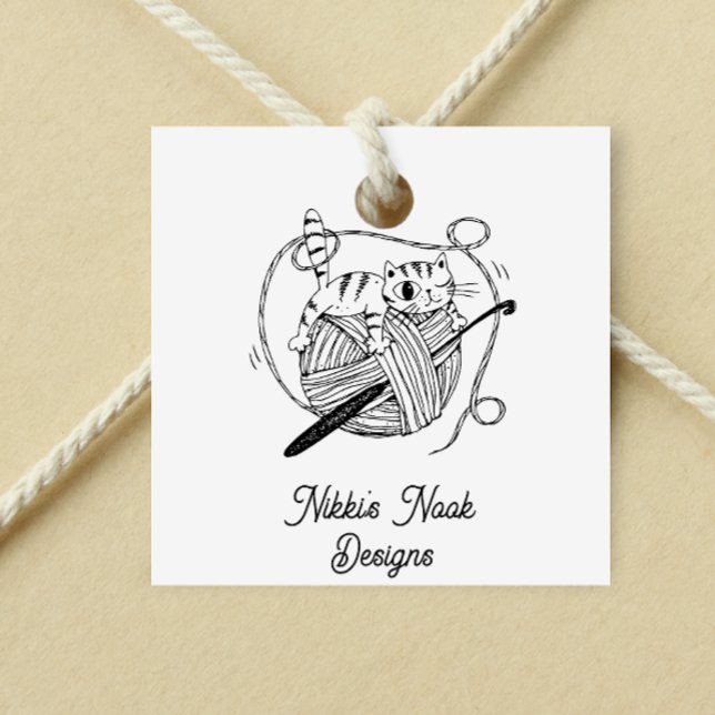 Niedliches Cat-Logo für Crochet Crafter Gummistempel (Von Creator hochgeladen)