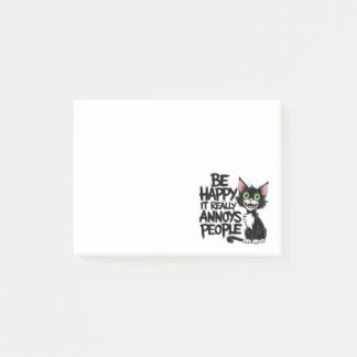 Niedliches Cat Lover Geschenk Sarcastic Black Kitt Post-it Klebezettel