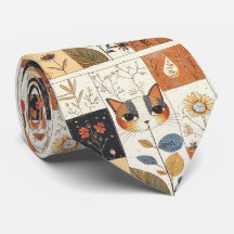 Niedliches Cat-Muster im Jugendstil