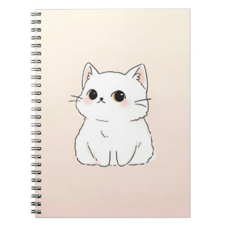 Niedliches Cat-Notebook - Minimalistische Pastell- Notizblock