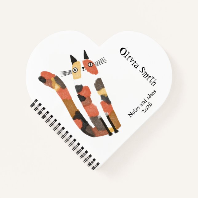 Niedliches Cat-Notebook - Personalisiertes Journal Notizbuch (Vorderseite)