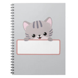 Niedliches Cat-Notebook - Personalisiertes Spiralj Notizblock