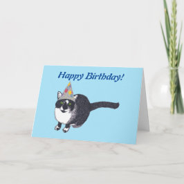 Niedliches Cat Party Happy Birthday Cards Karte