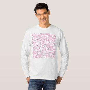 Niedliches Cat Patten mit ASL ILY-Zeichen - ASL De T-Shirt