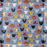 Niedliches Cat Pattern Blau Fliese<br><div class="desc">Ein niedliches Muster von kleinen Kätzchen auf blauem Hintergrund. Originelle Kunst von Nic Squirrell. Ideal für Tierfreunde.</div>