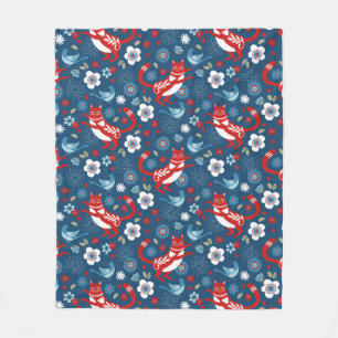 Niedliches Cat Pattern Fleece Blanket