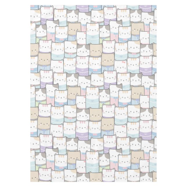 Niedliches Cat Pattern Tableclout Tischdecke (Vorderseite)