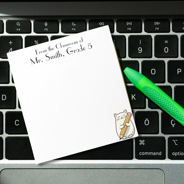 Niedliches Cat & Pencil, Lehrerempfehlung, kundens Notizblock (Von Creator hochgeladen)