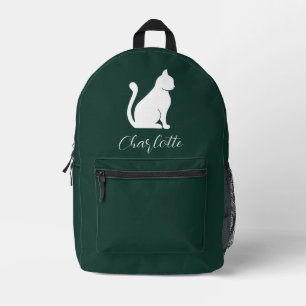 Niedliches Cat Script Monogram benutzerdefiniert Bedruckter Rucksack