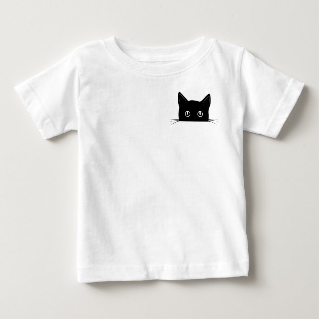 Niedliches Cat-Shirt, Katzen-Verstecken im Pocket- Baby T-shirt (Vorderseite)