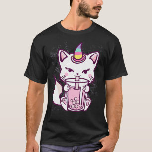 Niedliches Cat Unicorn Drink Bubble Tee Design