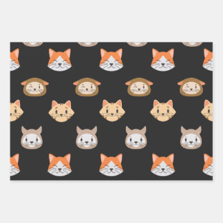 Niedliches Cat Wrapping Paper Geschenkpapier Set