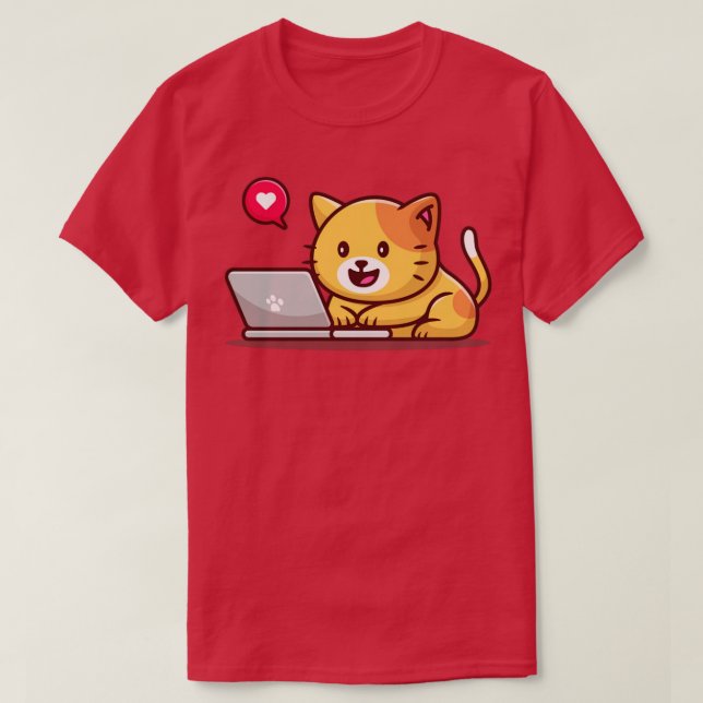 Niedliches Chat-Betriebssystem T-Shirt (Design vorne)