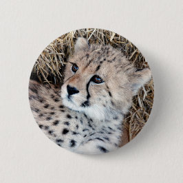 Niedliches Cheetah-CUB-Foto Button