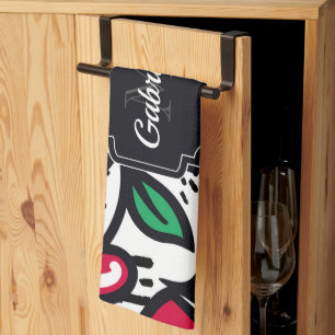 Niedliches Cherry-Muster Geschirrtuch